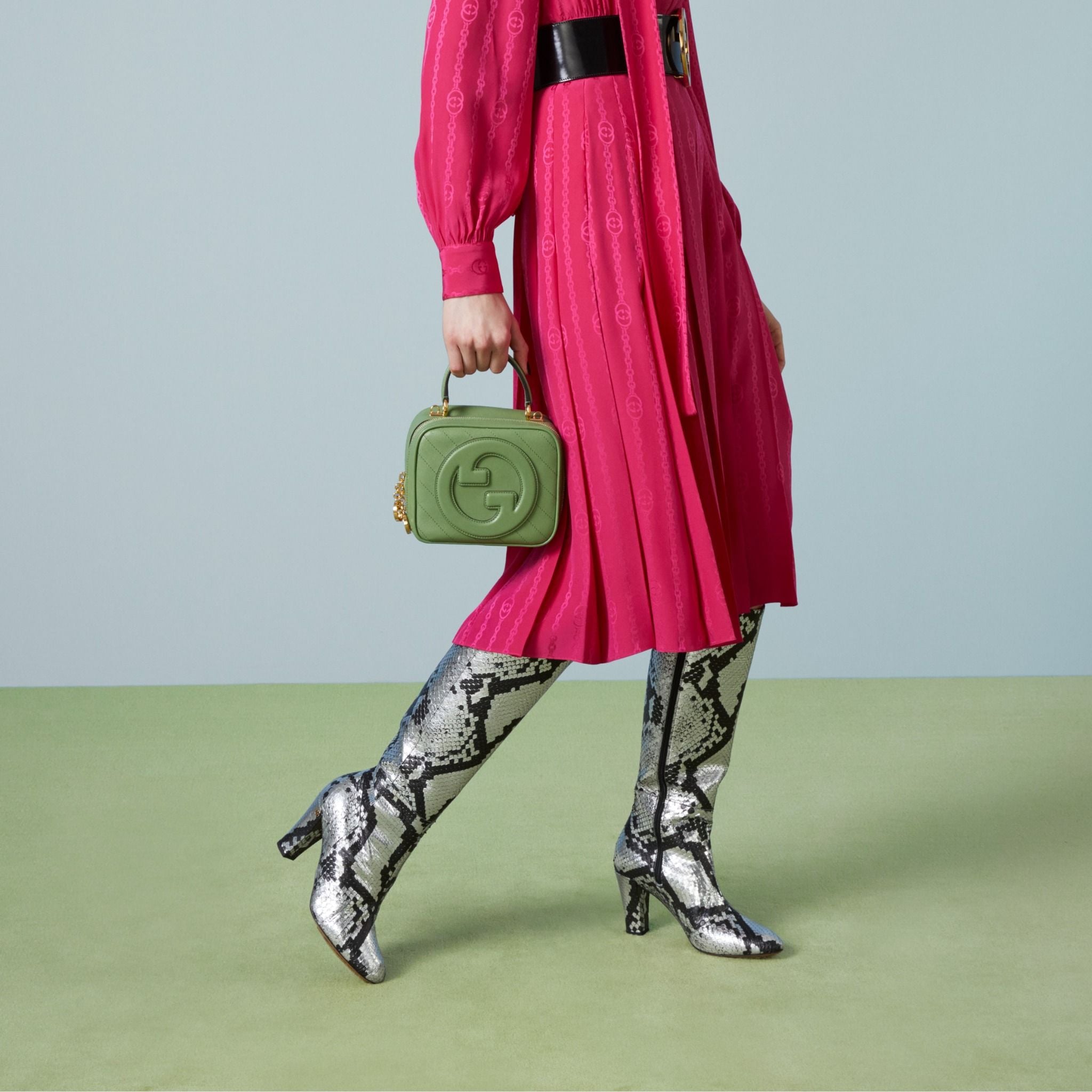  Túi Nữ Gucci Blondie Top Handle Bag 'Light Green' ‎ 