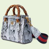  Túi Nữ Gucci Diana Mini Python Tote Bag 'Light Blue' 