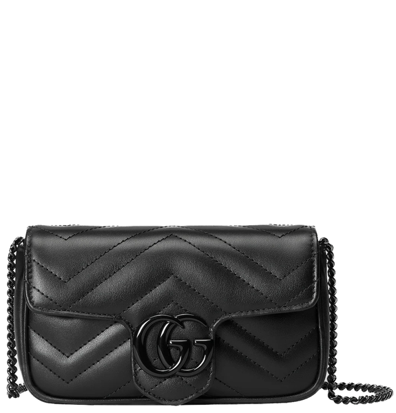  Túi Nữ Gucci GG Marmont Super Mini Bag 'Black' 
