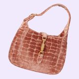  Túi Nữ Gucci Jackie 1961 Small Velvet Bag 'Pink' 