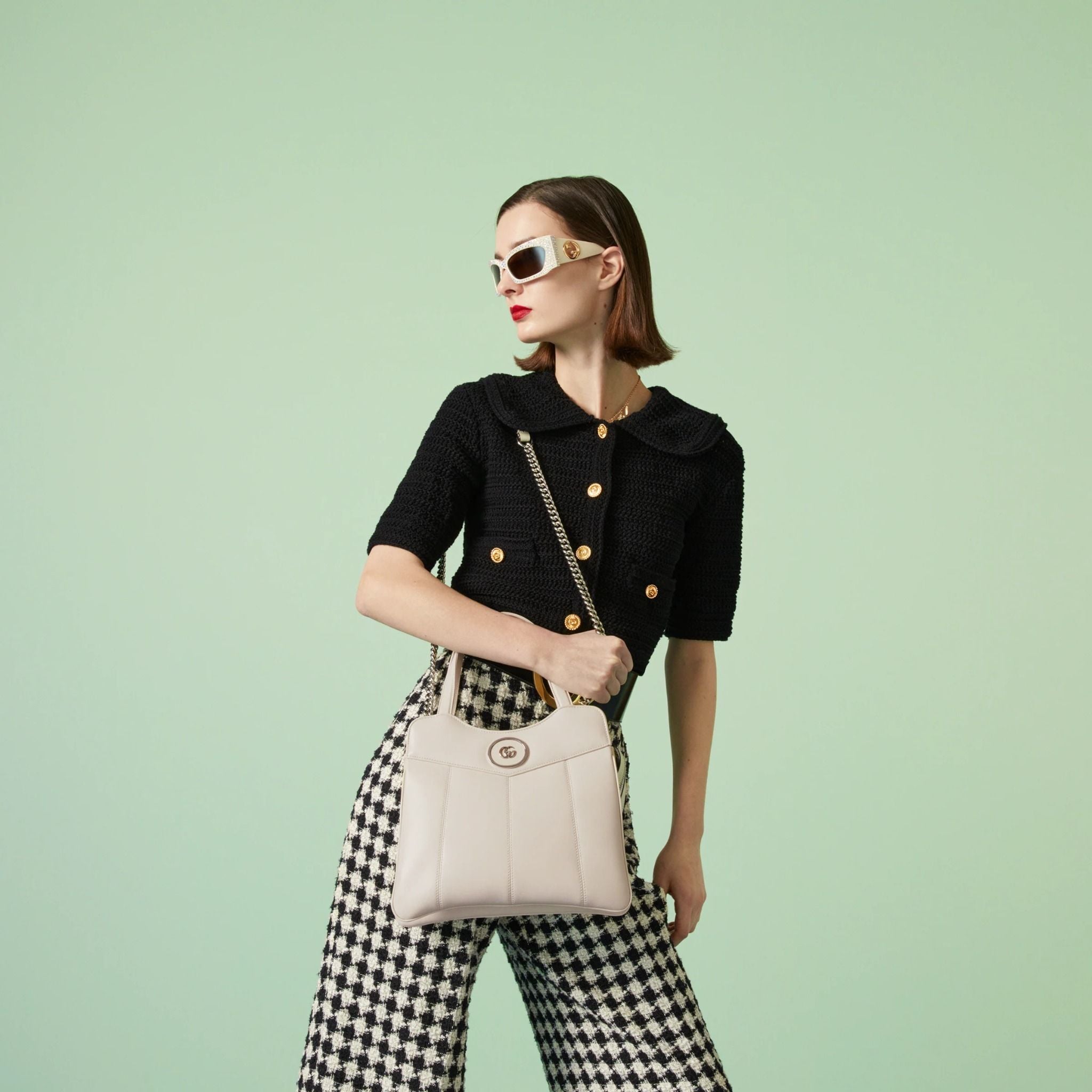  Túi Nữ Gucci Petite GG Small Tote Bag 'White' 