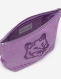  Túi Nữ Maison Kitsune Fox Head Zipped Pouch 'Lilac' 