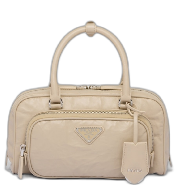  Túi Nữ Prada Antiqued Top-Handle 'Desert Beige' 
