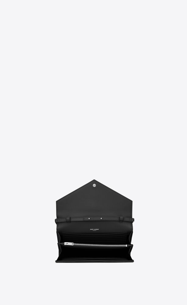  Túi Nữ Saint Laurent Cassandre Wallet 'Silver Black' 