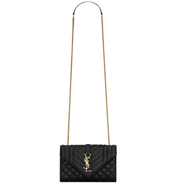  Túi Nữ Saint Laurent Envelope Small In Quilted Leather 'Black' 