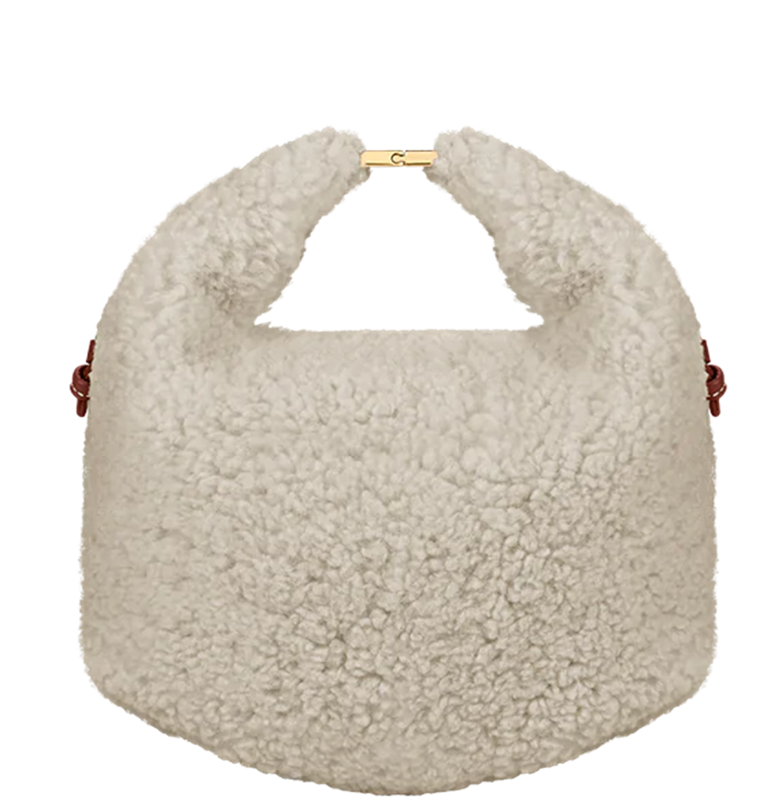  Túi Nữ Polene Béri Ecru Shearling 'White' 