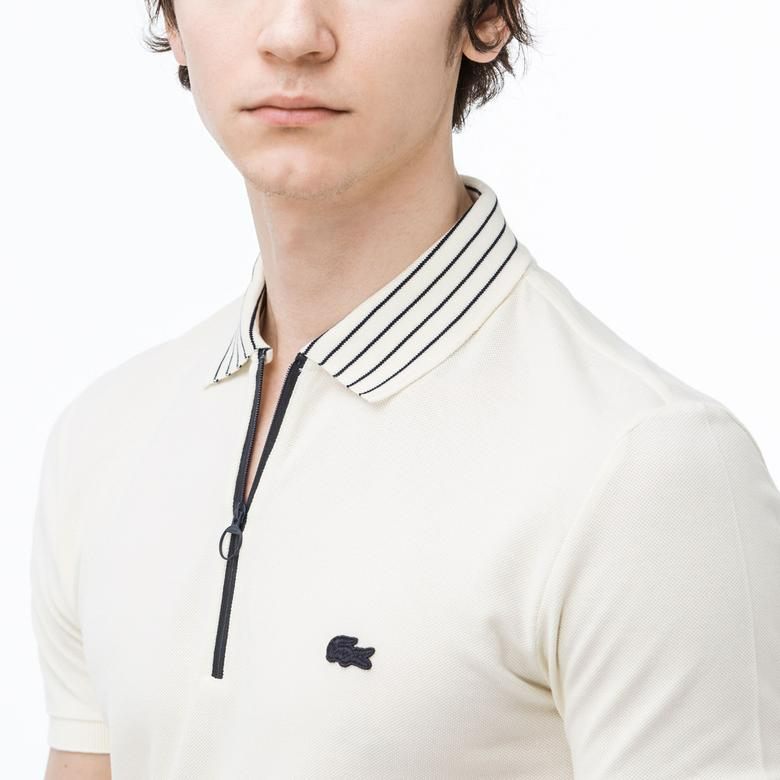  Áo Lacoste Erkek Slim Fit Pembe Polo 'Beige' 