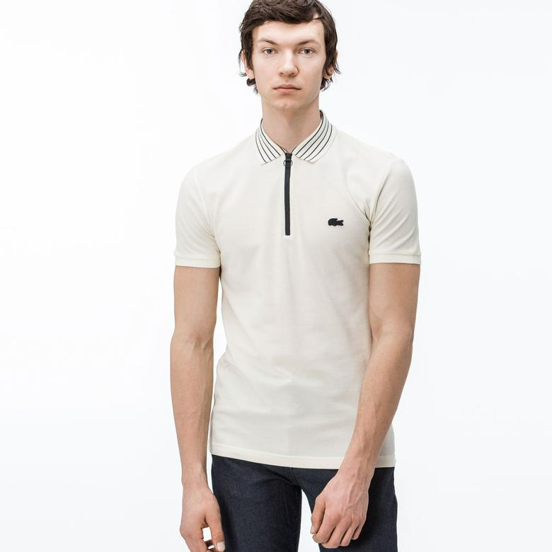  Áo Lacoste Erkek Slim Fit Pembe Polo 'Beige' 