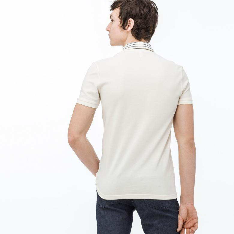  Áo Lacoste Erkek Slim Fit Pembe Polo 'Beige' 