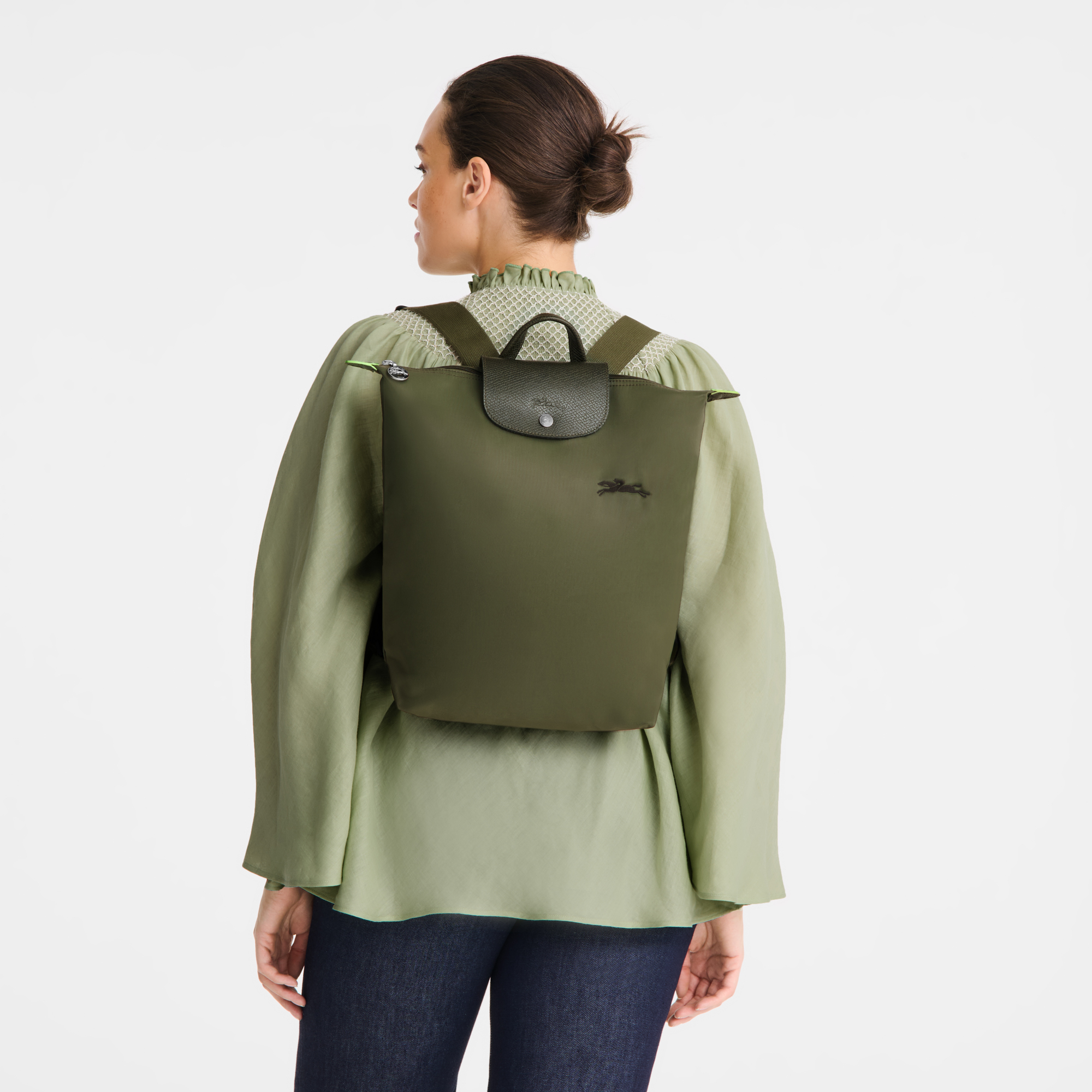  Balo Longchamp Le Pliage M Backpack 'Green' 