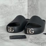  Dép Nam Dolce & Gabbana DG Logo 'Black' 
