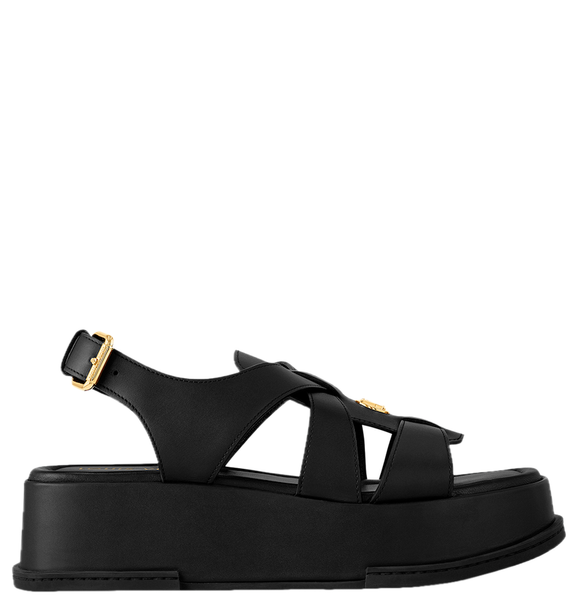  Dép Nữ Louis Vuitton Maya Flatform Sandals 'Black' 