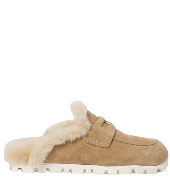  Dép Nữ Miu Miu Suede Mules 'Ecru' 
