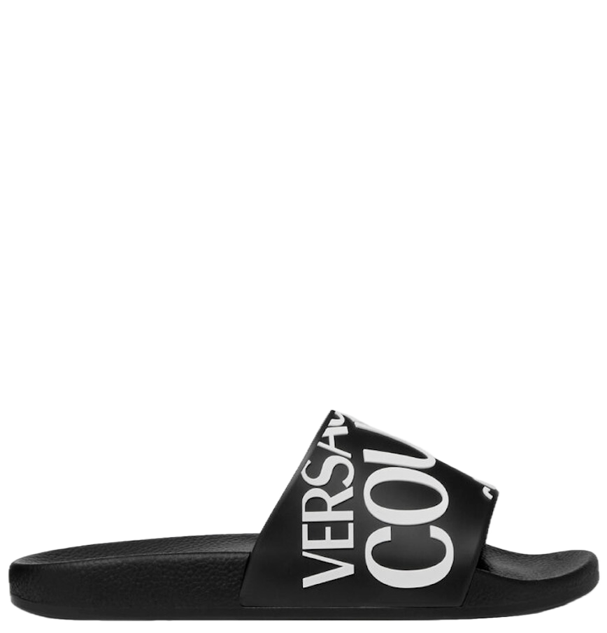  Dép Nữ Versace Jeans Couture Logo Sliders 'Black' 