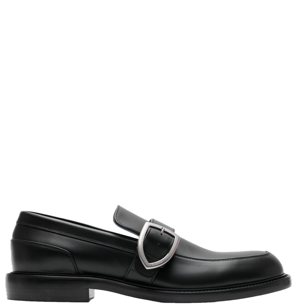  Giày Nam Burberry Leather Cobble Loafers 'Black' 