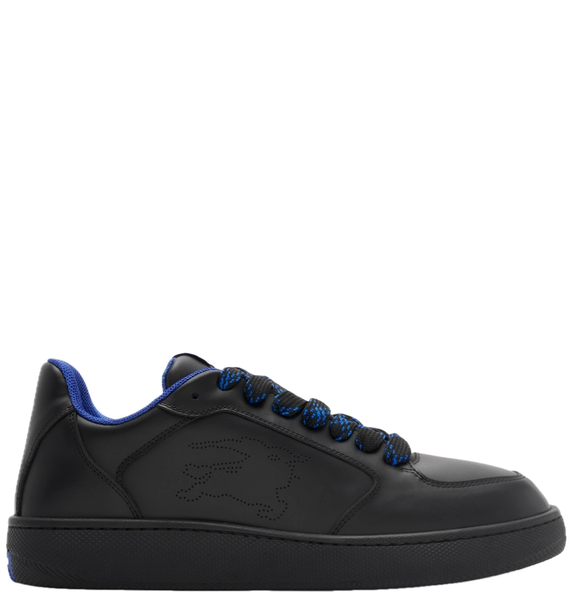  Giày Nam Burberry Leather Stock Sneakers 'Black' 
