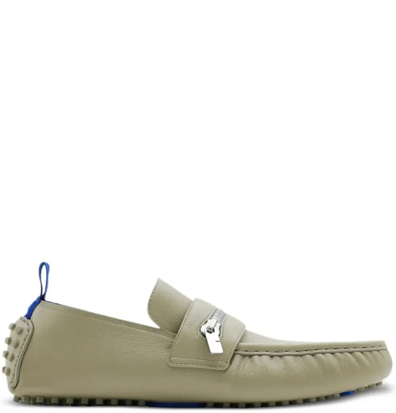 Giày Nam Burberry Sage Leather Zip Detail 'Green' 