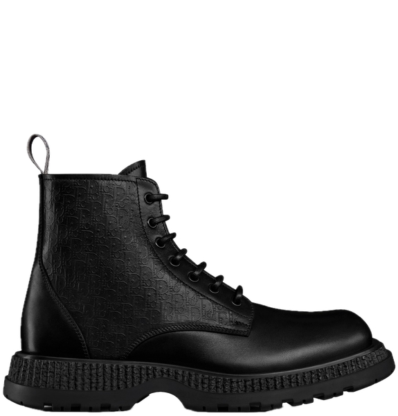  Giày Nam Dior Buffalo Lace-up Boot 'Black' 