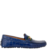  Giày Nam Gucci Crocodile Leather 'Blue' 