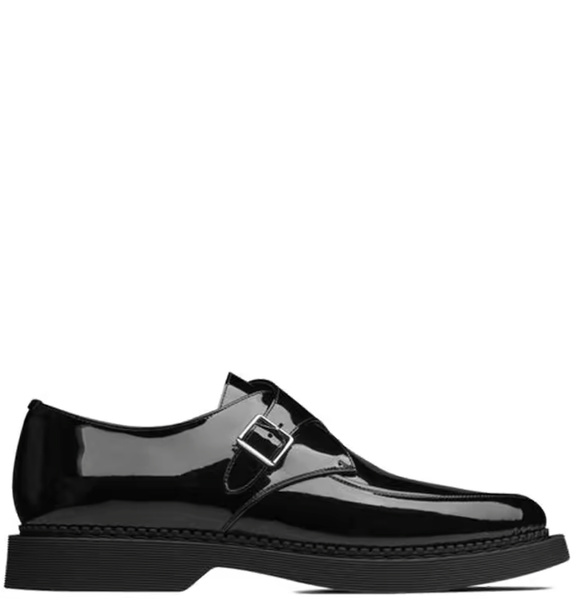 Giày Nam Saint Laurent Teddy Monkstraps 'Black' 