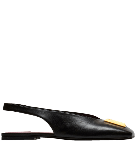  Giày Nữ Balmain Flat Eden Slingbacks 'Black' 