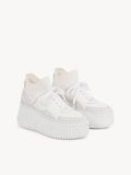  Giày Nữ Chloe Nama Wedge Sneaker 'White' 