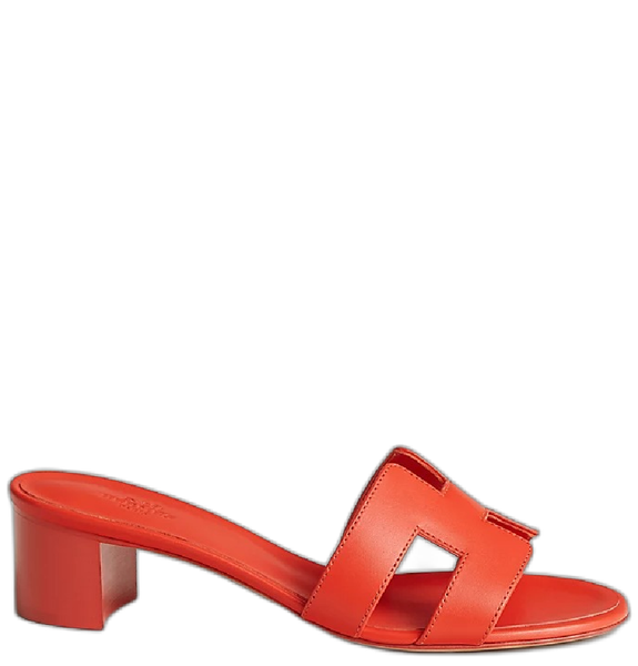  Giày Nữ Hermes Oasis Sandal 'Rouge Jaipur' 