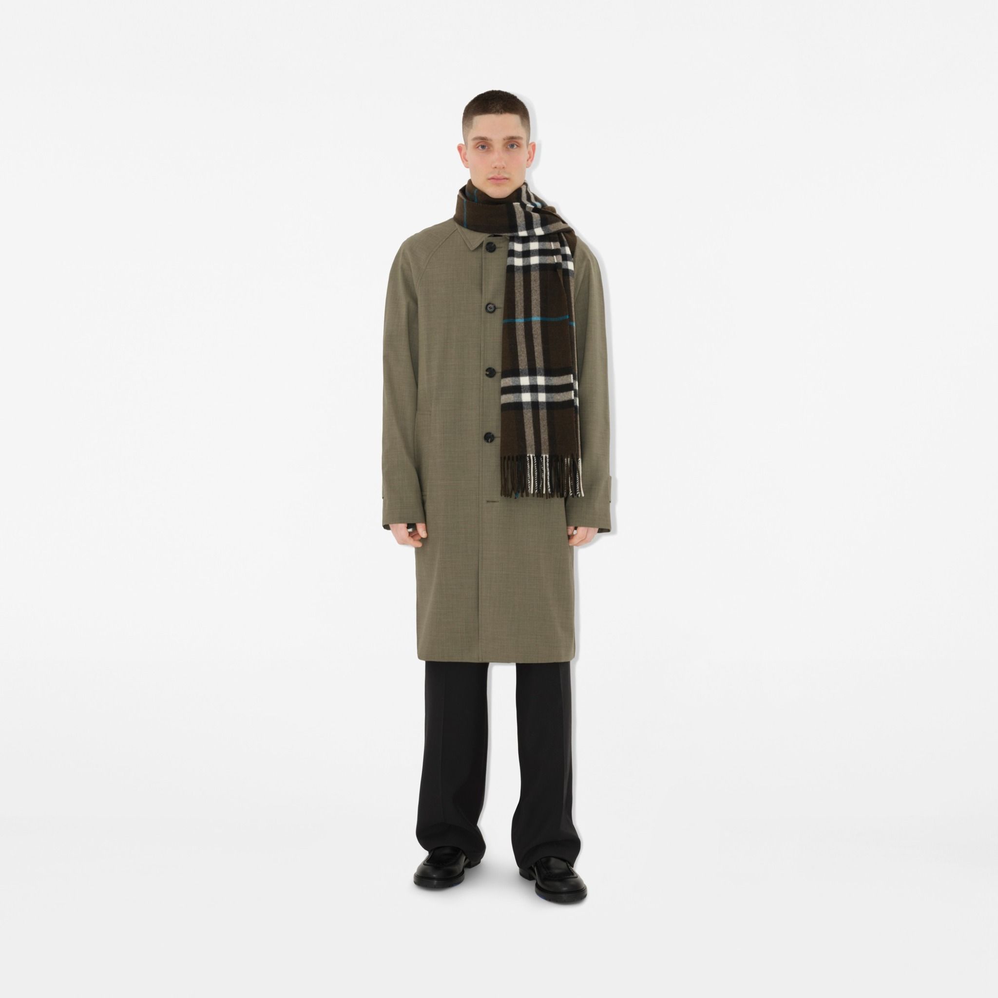  Khăn Burberry Wide Check Cashmere Scarf 'Snug' 
