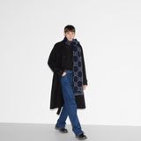  Khăn Gucci Check GG Wool Scarf 'Blue' 