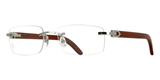  Kính Nam Cartier C Decor Eyeglasses 'Brown' 