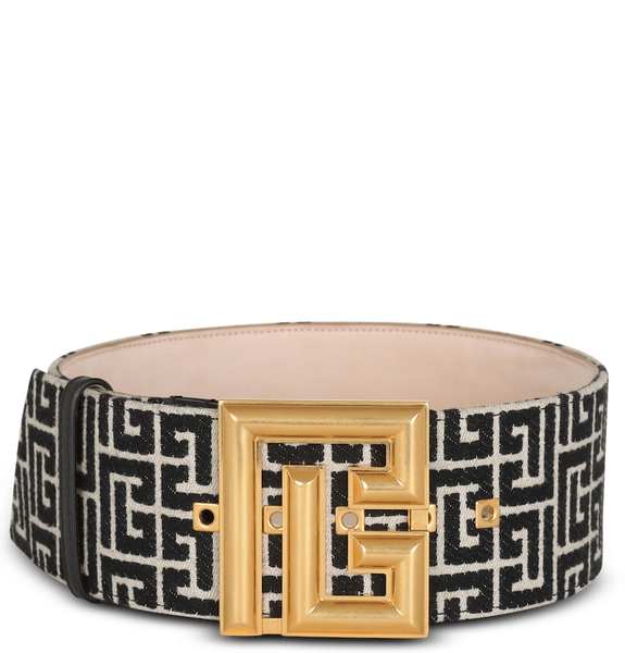  Thắt Lưng Nữ Balmain P-belt Monogram 'Black' 