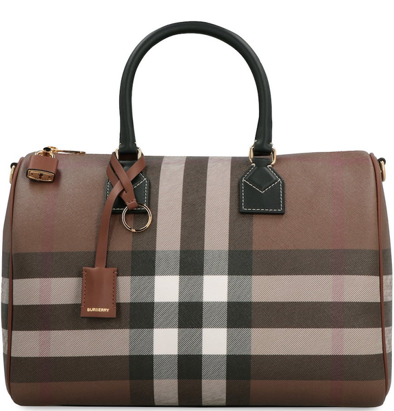  Túi Nữ Burberry Coated Fabric Boston Bag 'Brown' 
