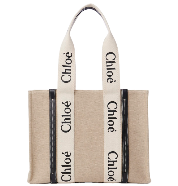  Túi Nữ Chloe Woody Tote Bag 'White & Blue' 