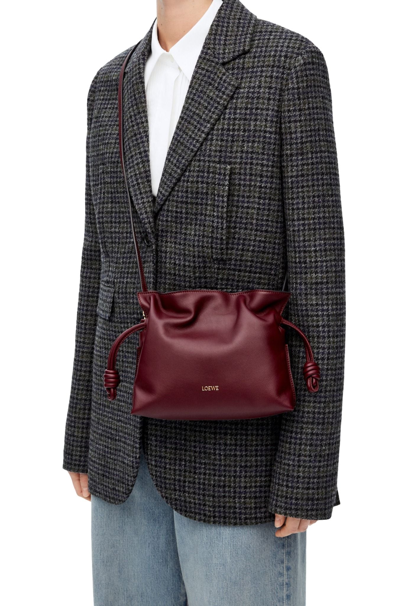  Túi Nữ Loewe Mini Flamenco Clutch 'Burgundy' 