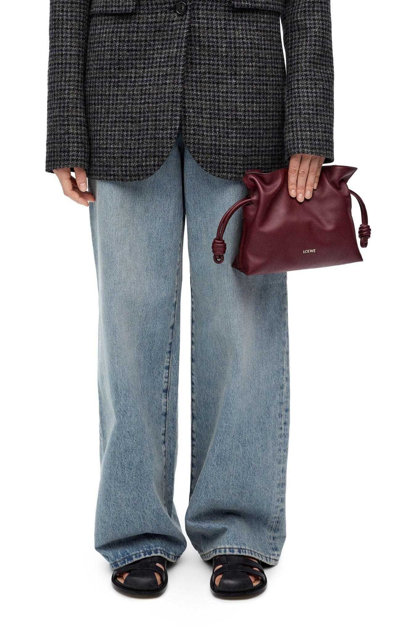  Túi Nữ Loewe Mini Flamenco Clutch 'Burgundy' 