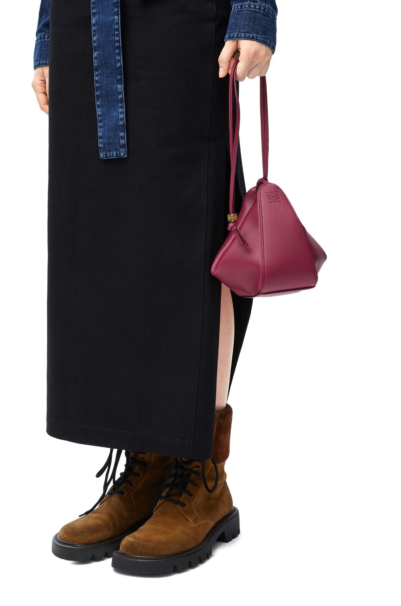  Túi Nữ Loewe Mini Hammock Hobo Bag 'Crimson' 