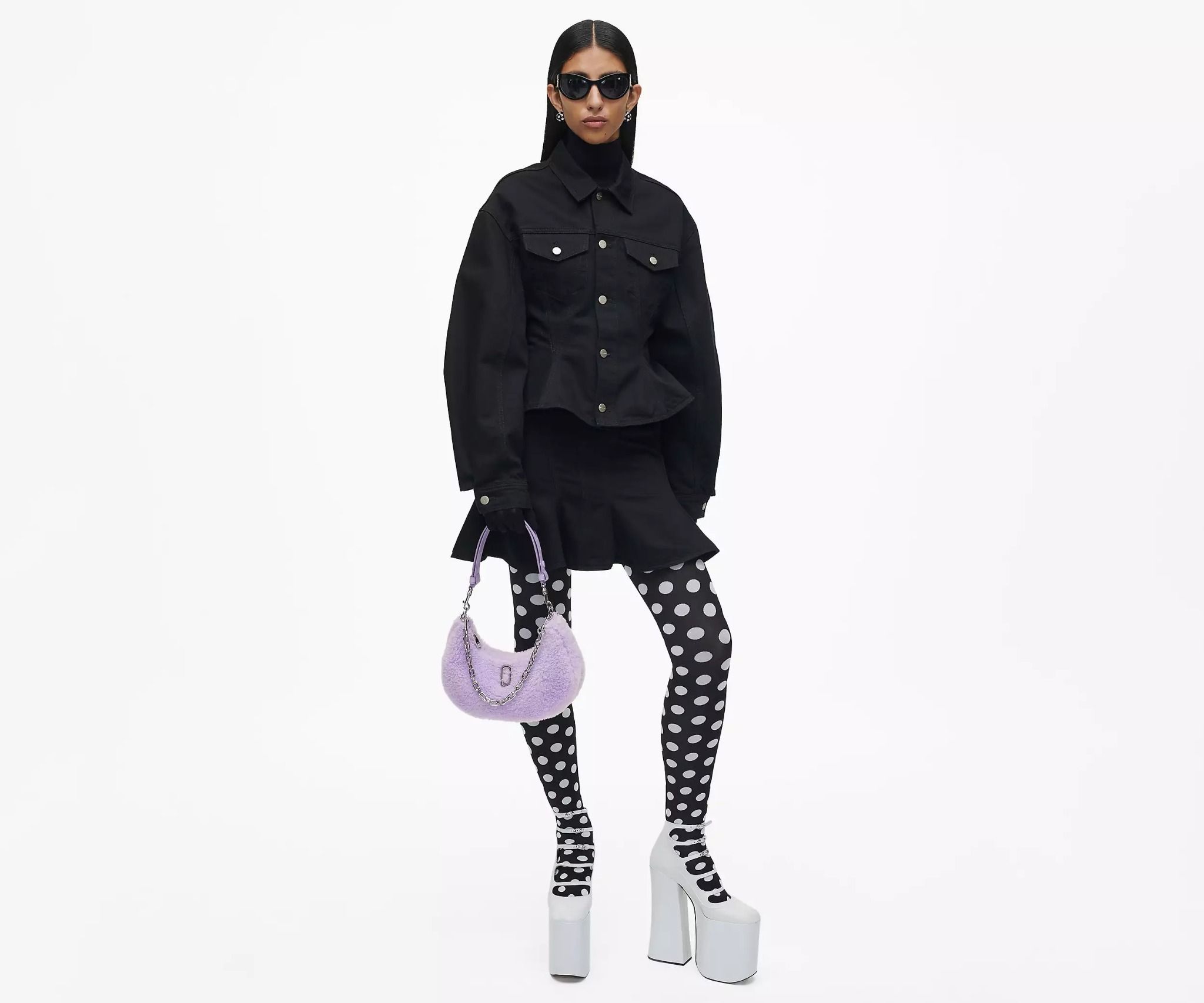  Túi Nữ Marc Jacobs Teddy Curve Bag 'Lilac' 