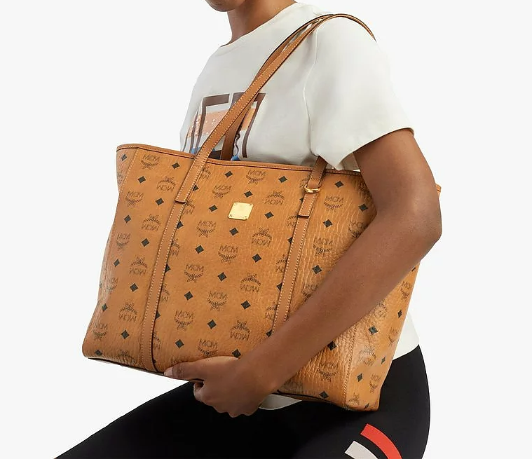 Cognac Mcm Toni Visetos Túi Nữ MCM Toni Shopper Visetos 'Beige