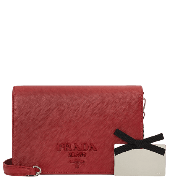  Túi Nữ Prada Saffiano Lux Mini 'Red' 