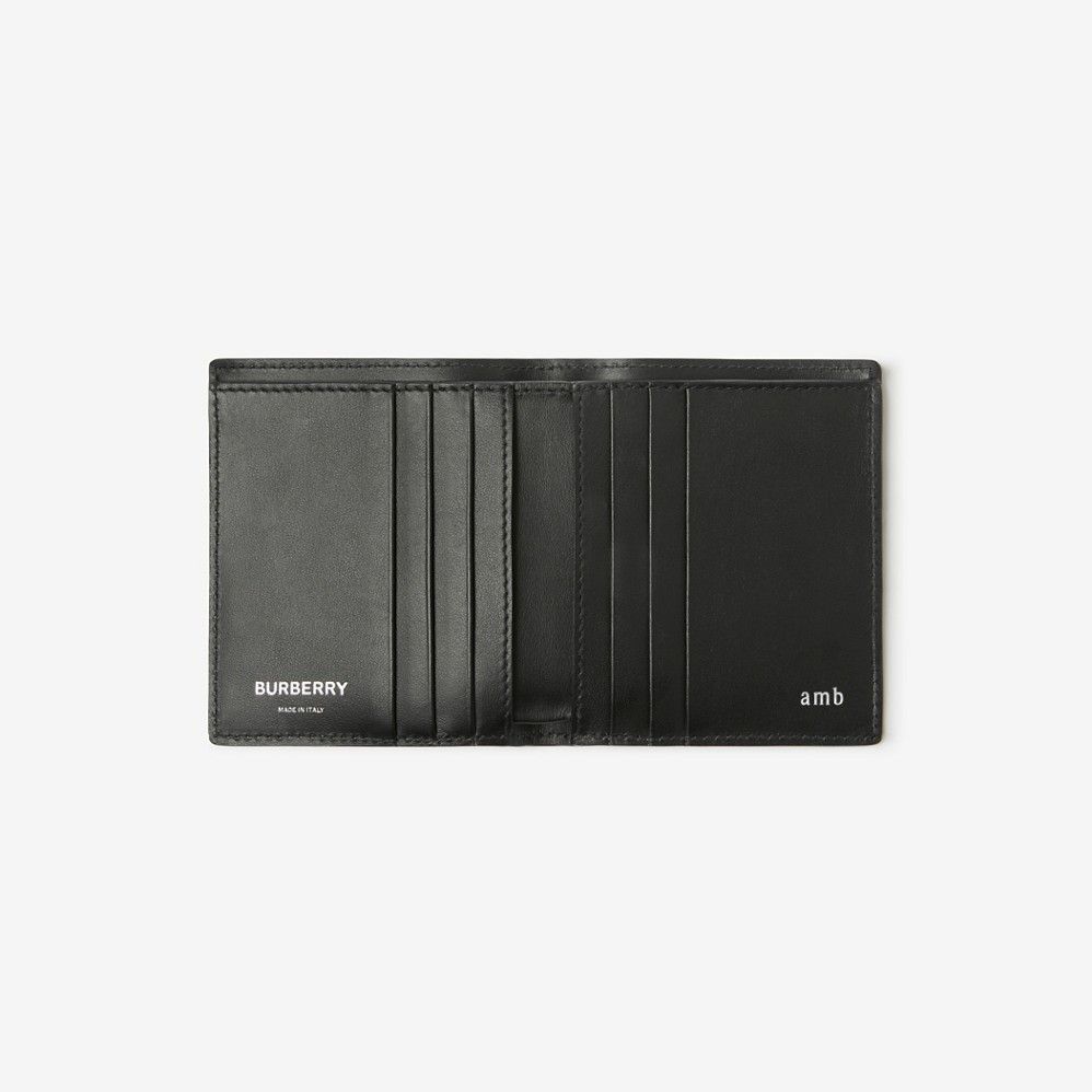  Ví Nam Burberry Check Folding Card Case 'Navy' 