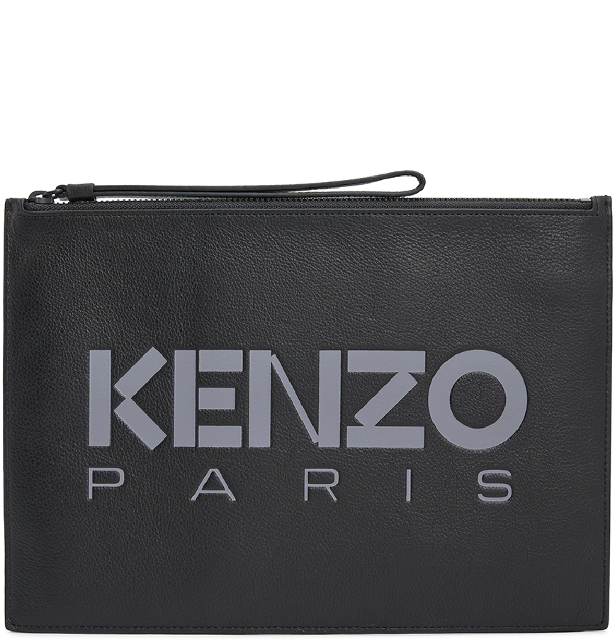  Ví Nam Kenzo Logo Shared Clutch 'Black' 