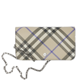  Ví Nữ Burberry Check Chain Strap Wallet 'Lichen' 