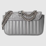  Túi Nữ Gucci Marmont Mini Shoulder 'Dark Grey Leather' 