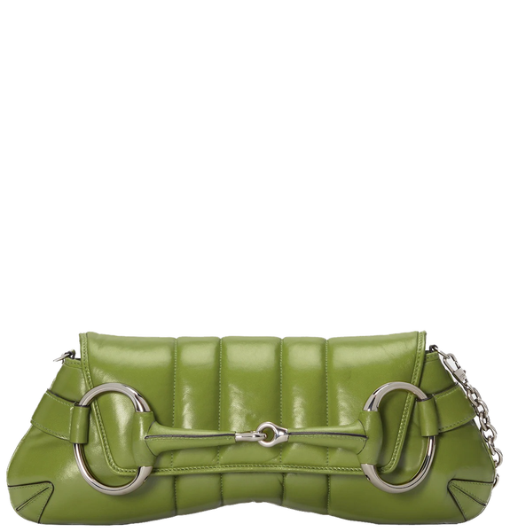  Túi Nữ Gucci Horsebit Chain Medium Shoulder Bag 'Green' 