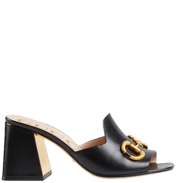  Dép Nữ Gucci Slide Sandal With Horsebit Leather 'Black' 