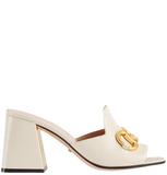  Dép Nữ Gucci Slide Sandal With Horsebit Leather 'White' 
