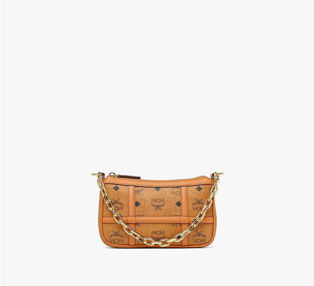  Túi Nữ MCM Mini Delmy Shoulder Bag Visetos Cognac 'Beige' 