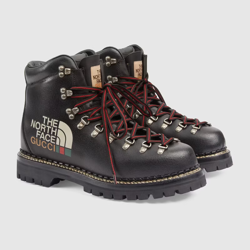  Giày Nam Gucci The North Face x Gucci Ankle Boot Leather 'Black' 