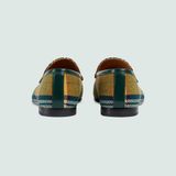  Giày Nam Gucci Jordaan Tartan Tweed Loafer 'Yellow Blue Green' 