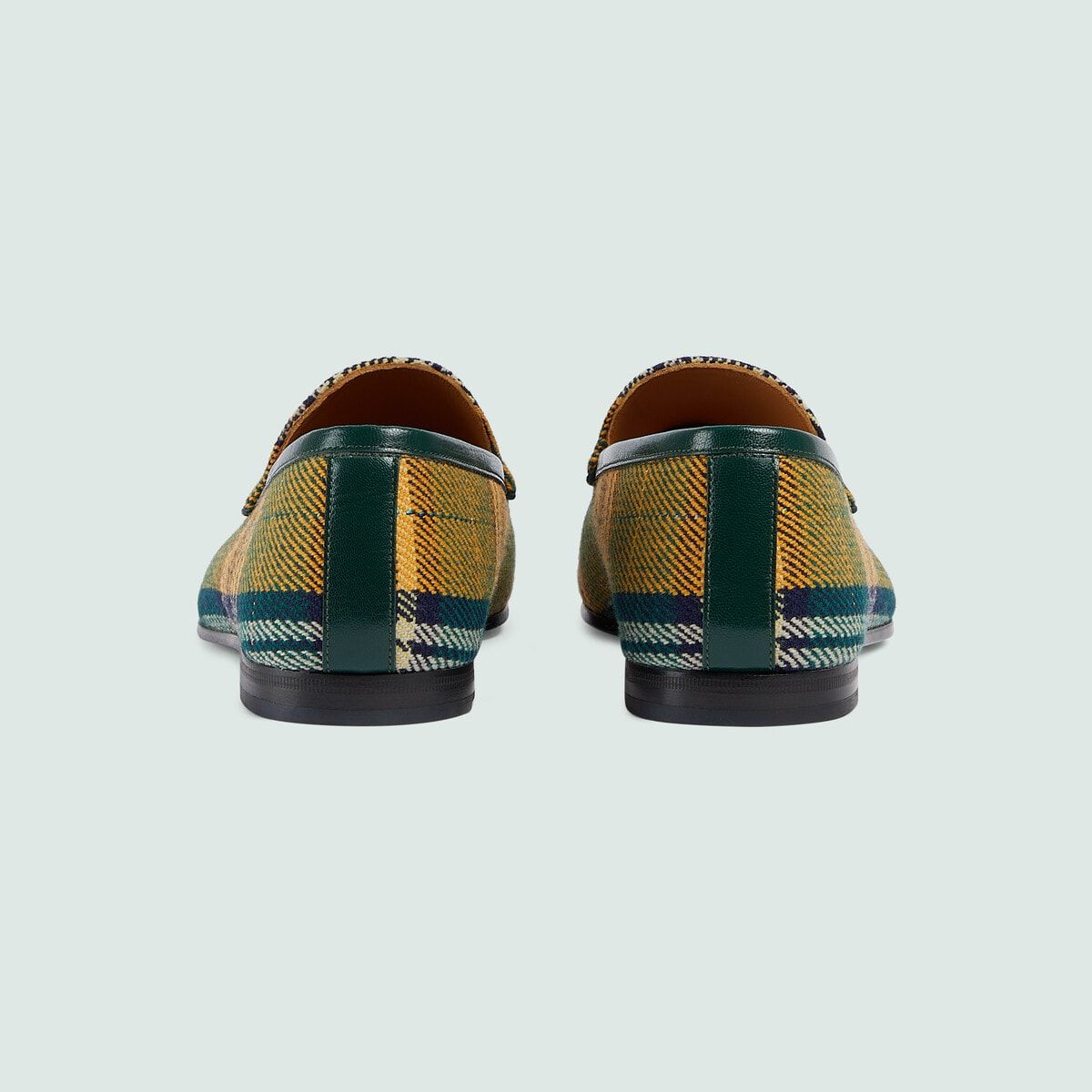  Giày Nam Gucci Jordaan Tartan Tweed Loafer 'Yellow Blue Green' 